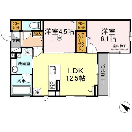 サリオス庚午北（304） 間取り図画像