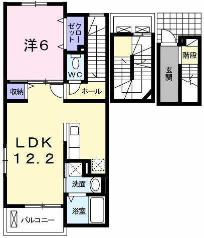 オルテンシアⅢ（304） 間取り図画像