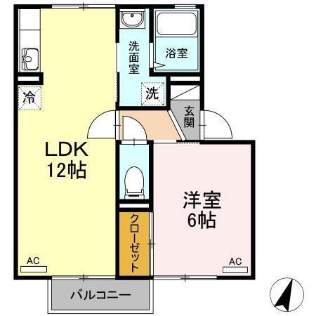 セジュール梅林（102） 間取り図画像