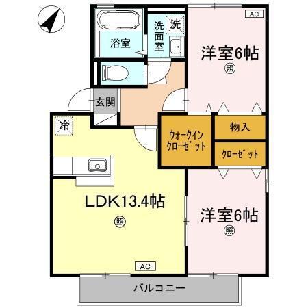 ルミエール　B棟（201） 間取り図画像