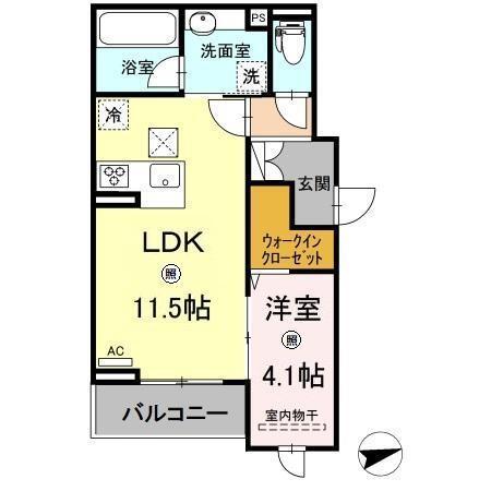 ＴＯＲＩＳＩＡ庚午中（101） 間取り図画像