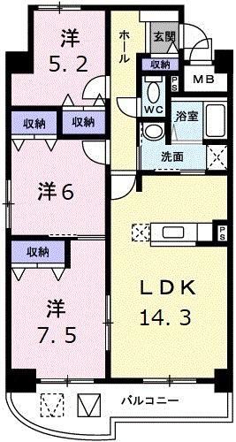 ピアシェ−レ山崎（503） 間取り図画像
