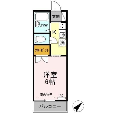 ヴァンセーヌ今村　B棟（202） 間取り図画像