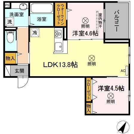 メゾン　ボヌール大町（201） 間取り図画像