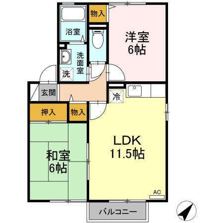 アークＴＯＭＩ　B棟（101） 間取り図画像