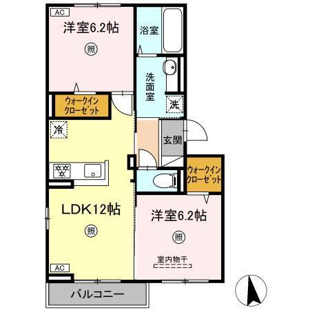 Contento（303） 間取り図画像