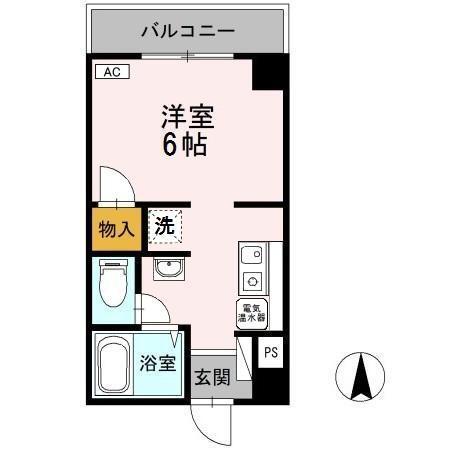 ベルメゾン新見（202） 間取り図画像