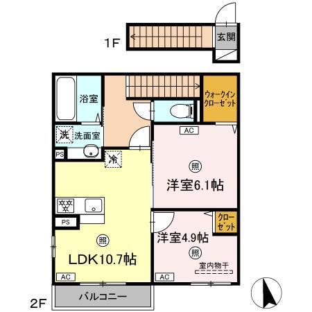 Exrosa（201） 間取り図画像