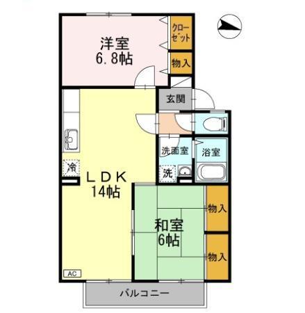 セジュール細馬（202） 間取り図画像