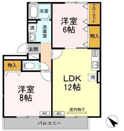 パストラール今村（202） 間取り図画像