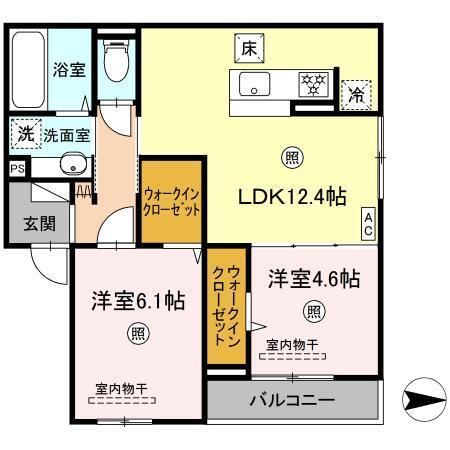 グローリアＫ　Ⅱ棟（103） 間取り図画像