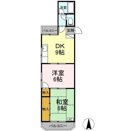 コーポ武内（304） 間取り図画像