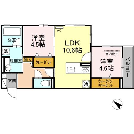 サリオス庚午北（303） 間取り図画像