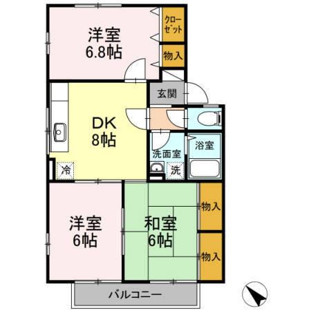 ルミエール川内（202） 間取り図画像