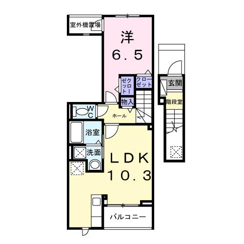 リバーサイド伴（202） 間取り図画像