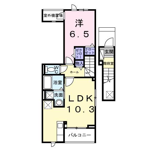 リバーサイド伴（201） 間取り図画像