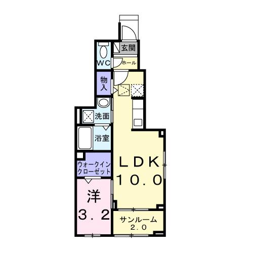 リバーサイド伴（101） 間取り図画像