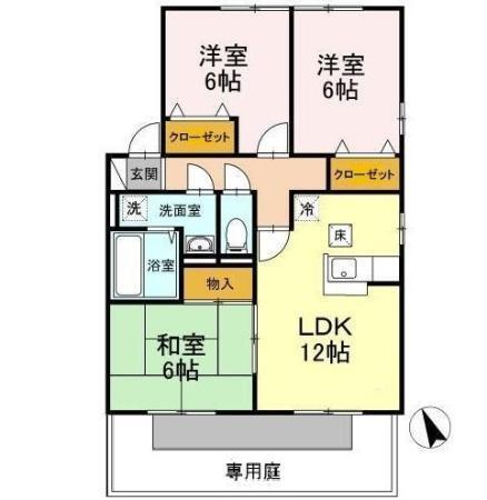 ランピオーネ（103） 間取り図画像