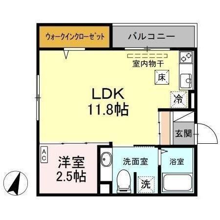 ヴィラージュ　A棟（105） 間取り図画像