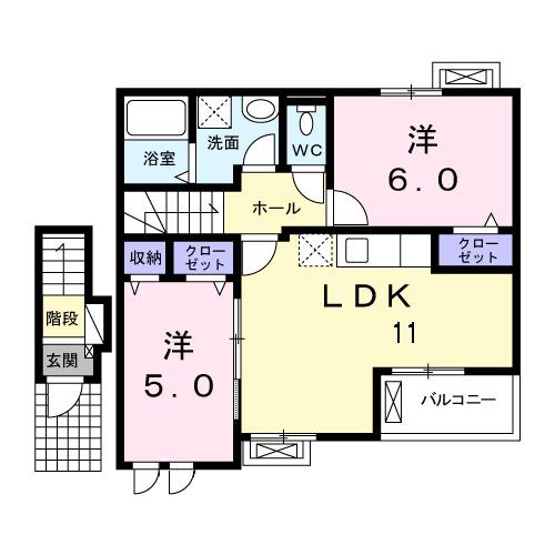 フリーデ　Ｅ（202） 間取り図画像
