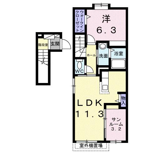 グロリオサ川根（204） 間取り図画像