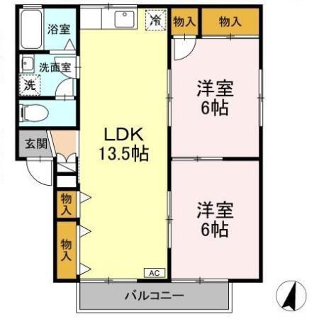 ファミールナカイ　Ⅰ（202） 間取り図画像
