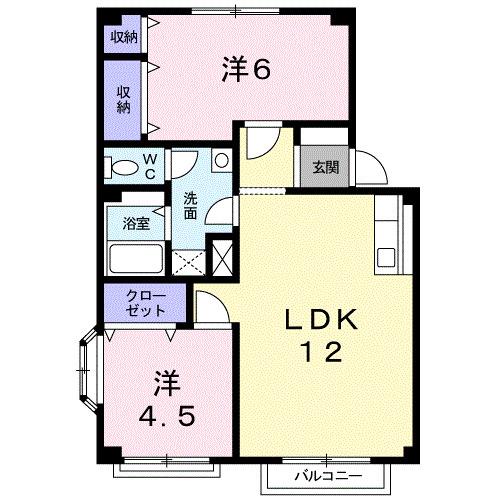エルディム福田（204） 間取り図画像