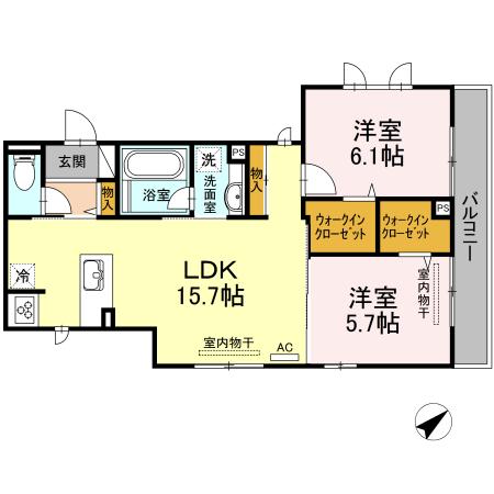 リベラⅡ（205） 間取り図画像