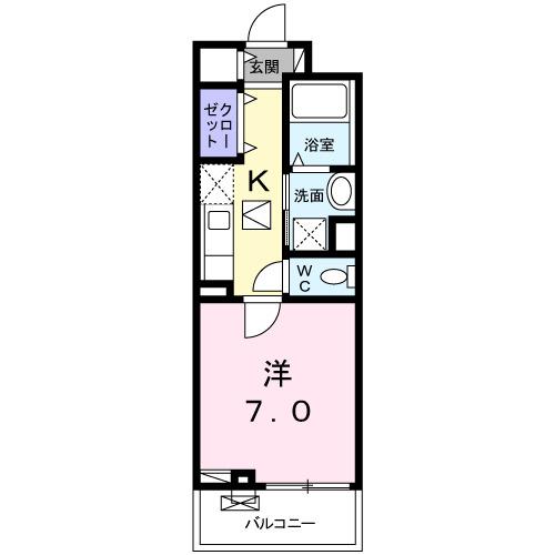 クレストコートⅠ（102） 間取り図画像