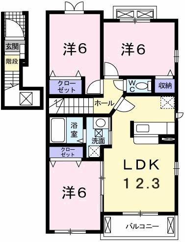 サニーレジデンス　Ⅱ（201） 間取り図画像