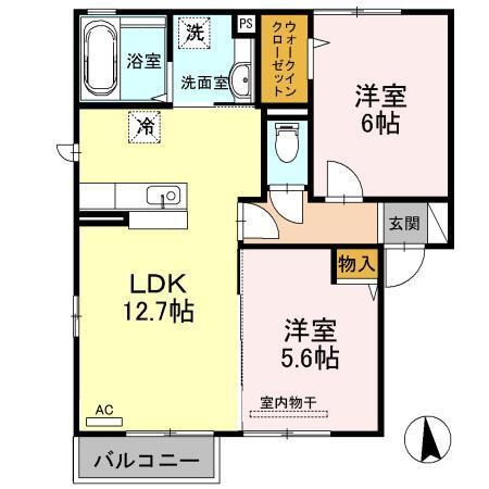 サニーコート山田（201） 間取り図画像