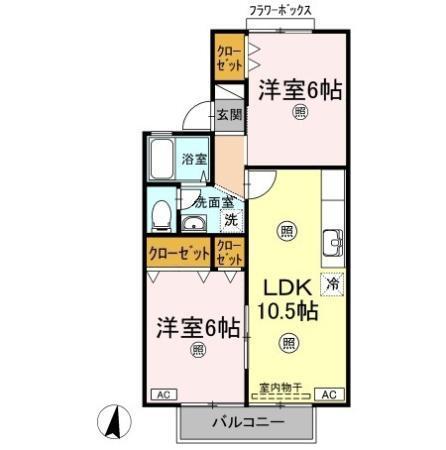 セジュール田中（203） 間取り図画像