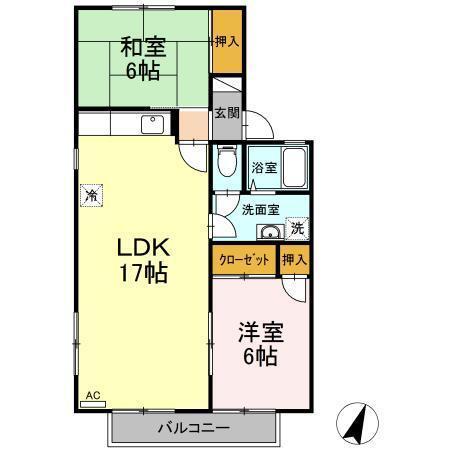 セジュール東雲　A棟（102） 間取り図画像