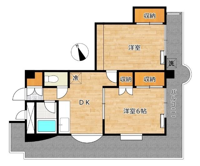 WAVE（5A） 間取り図画像