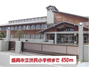 盛岡市立渋民小学校：450m