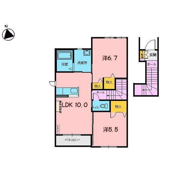 ガナール　Ａ（201） 間取り図画像