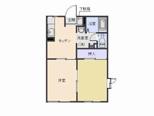 ハイライフシティ北天昌寺 B（203） 間取り図画像