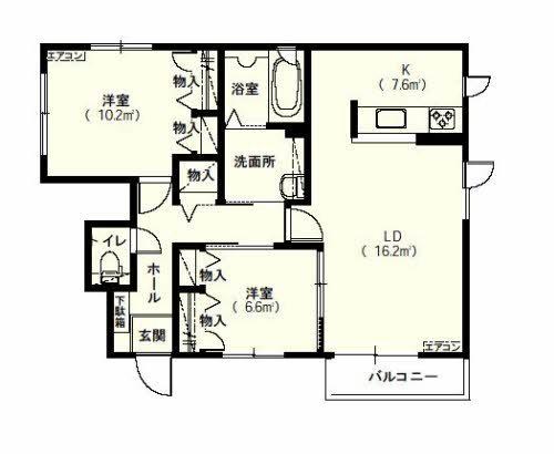 ブランシェ長橋台（101） 間取り図画像