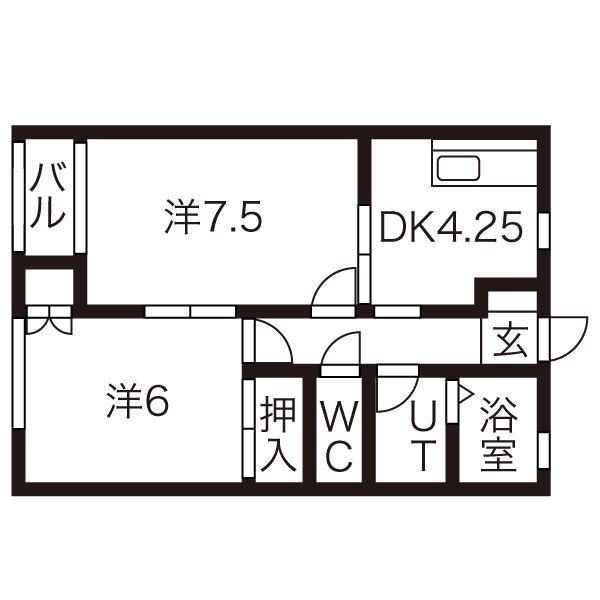 シャルマンシャトー　A（203） 間取り図画像