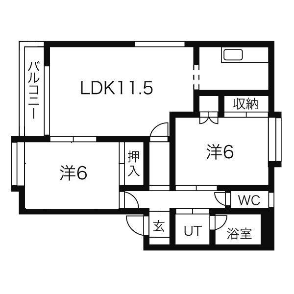 メゾンポピエール　A（101） 間取り図画像