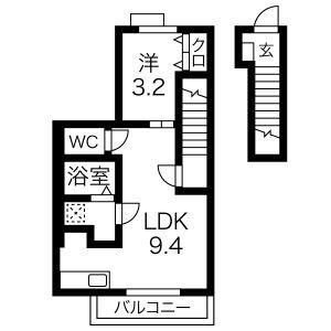 RⅣ（アールフォー）A（202） 間取り図画像