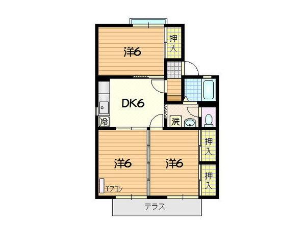 グランドミールＡ（203） 間取り図画像