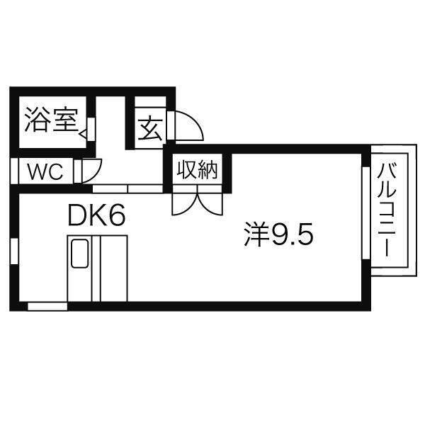 タウンハウスヨシダ　D（103） 間取り図画像