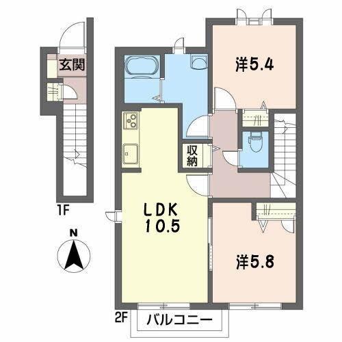 ディアス盛南　Ｃ（202） 間取り図画像