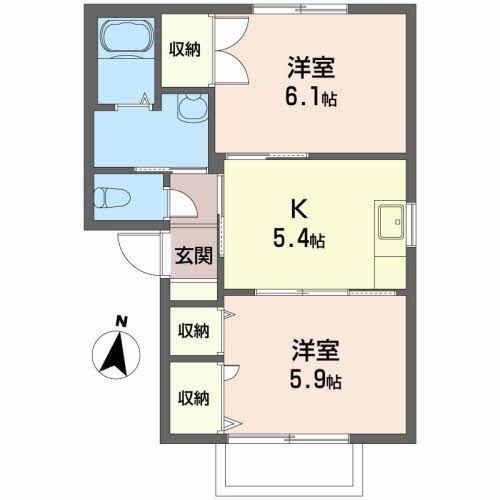 ガーデンホームズB（202） 間取り図画像