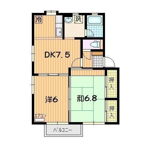 サンフラット  C（101） 間取り図画像