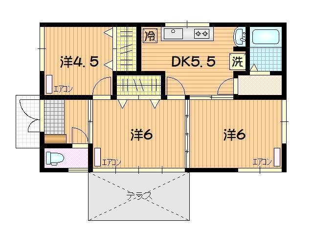 袴田様貸家 間取り図画像
