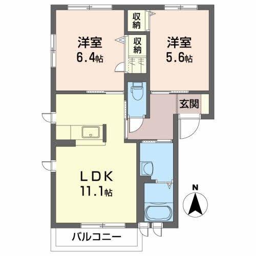 シャーメゾン藤　A（201） 間取り図画像