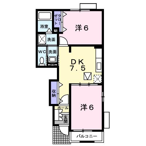 ラ・コリーナＣ（104） 間取り図画像