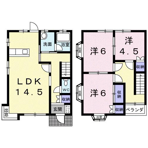 タウンハウス（101） 間取り図画像